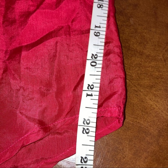 **Daniel Caron Petite Red 100% Silk Button Down Blouse - Picture 14 of 14